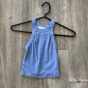 Baby Blue Cropped Halter